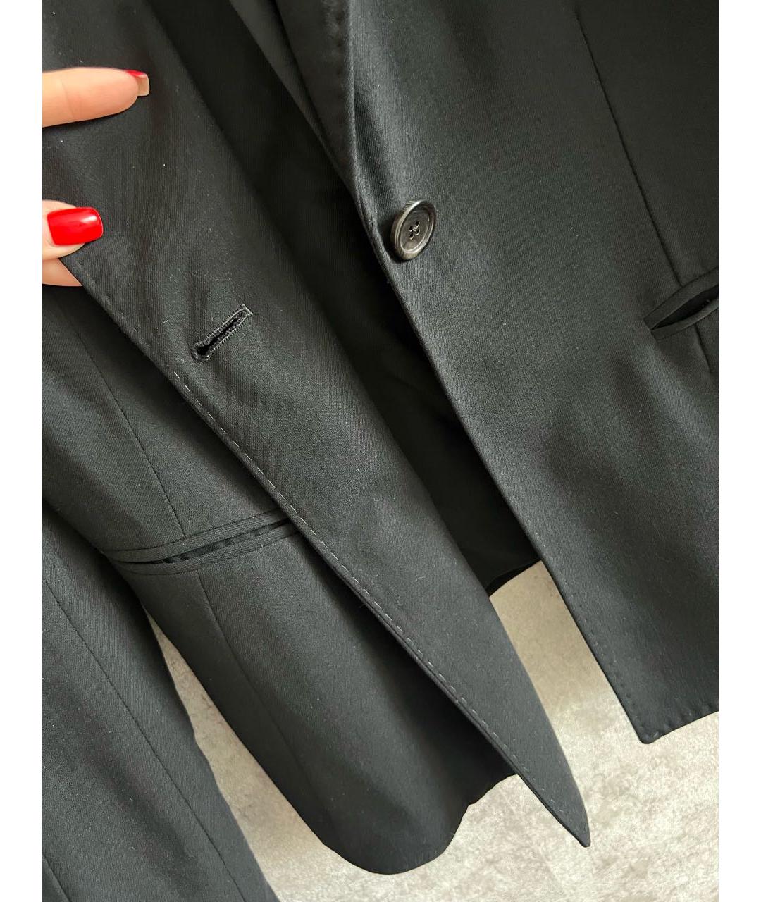 ANN DEMEULEMEESTER Черный шерстяной жакет/пиджак, фото 4