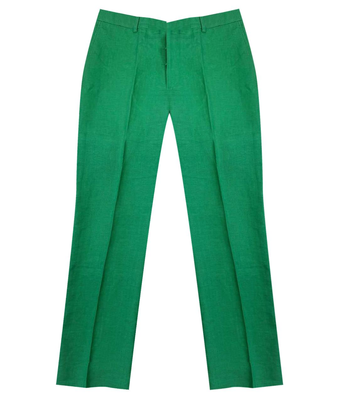 RALPH LAUREN PURPLE LABEL Зеленые классические брюки, фото 1