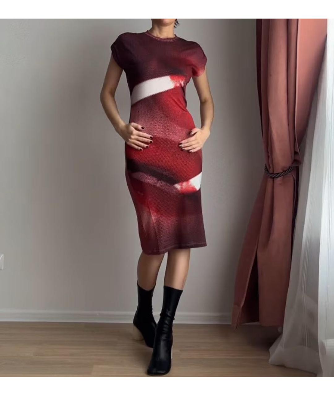 ZADIG & VOLTAIRE Красное хлопковое коктейльное платье, фото 4