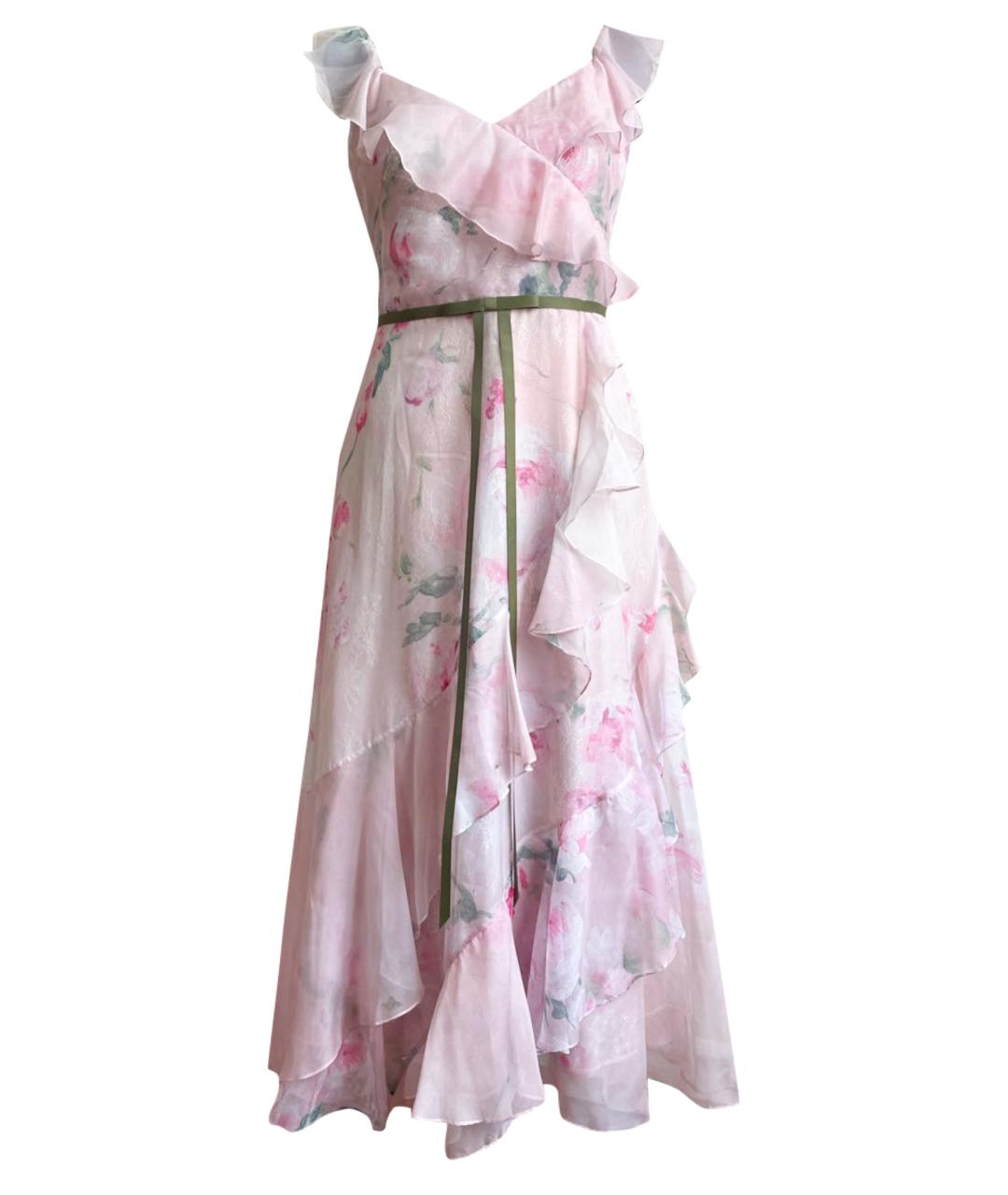 MARCHESA NOTTE Розовое полиэстеровое вечернее платье, фото 1