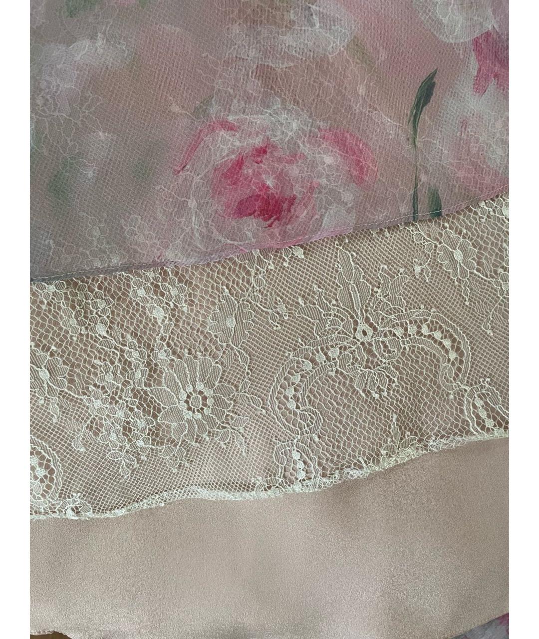 MARCHESA NOTTE Розовое полиэстеровое вечернее платье, фото 6