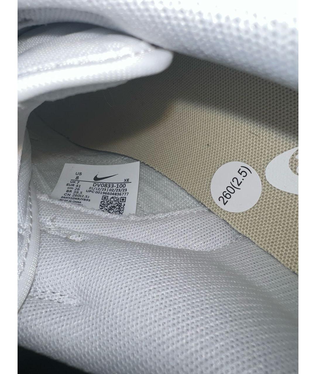 NIKE Бежевые кожаные кроссовки, фото 7