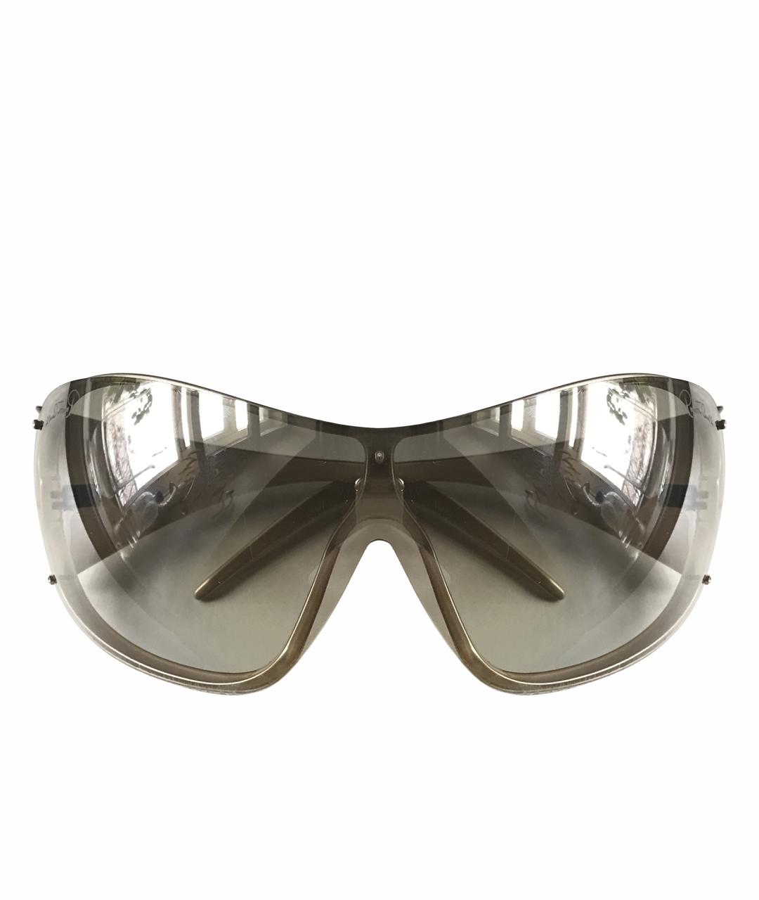 ROBERTO CAVALLI Бежевые пластиковые солнцезащитные очки, фото 1