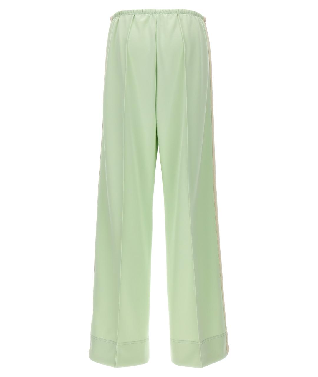 PALM ANGELS Зеленые полиэстеровые прямые брюки, фото 2