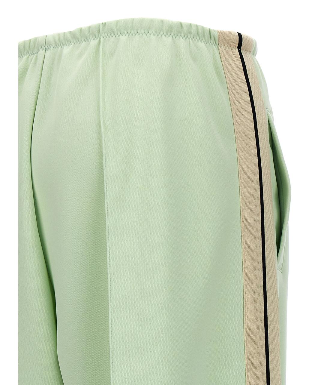 PALM ANGELS Зеленые полиэстеровые прямые брюки, фото 5