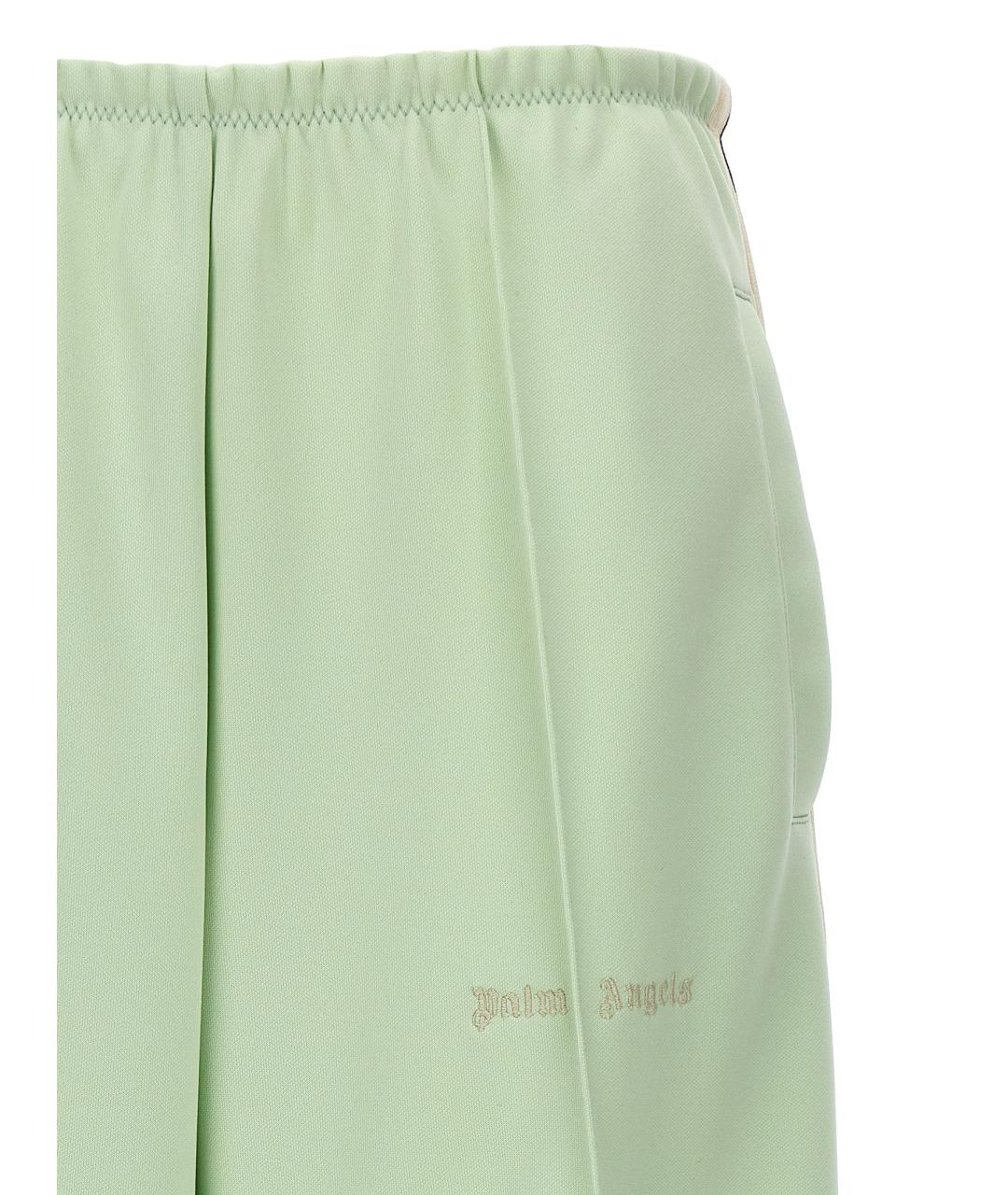 PALM ANGELS Зеленые полиэстеровые прямые брюки, фото 4