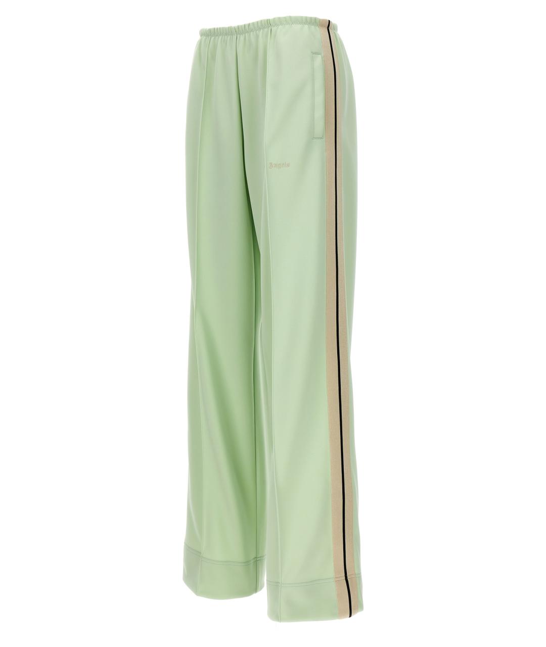 PALM ANGELS Зеленые полиэстеровые прямые брюки, фото 3