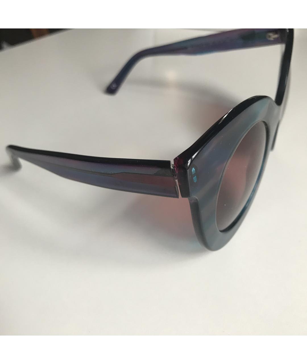ANDY WOLF EYEWEAR Синие пластиковые солнцезащитные очки, фото 3