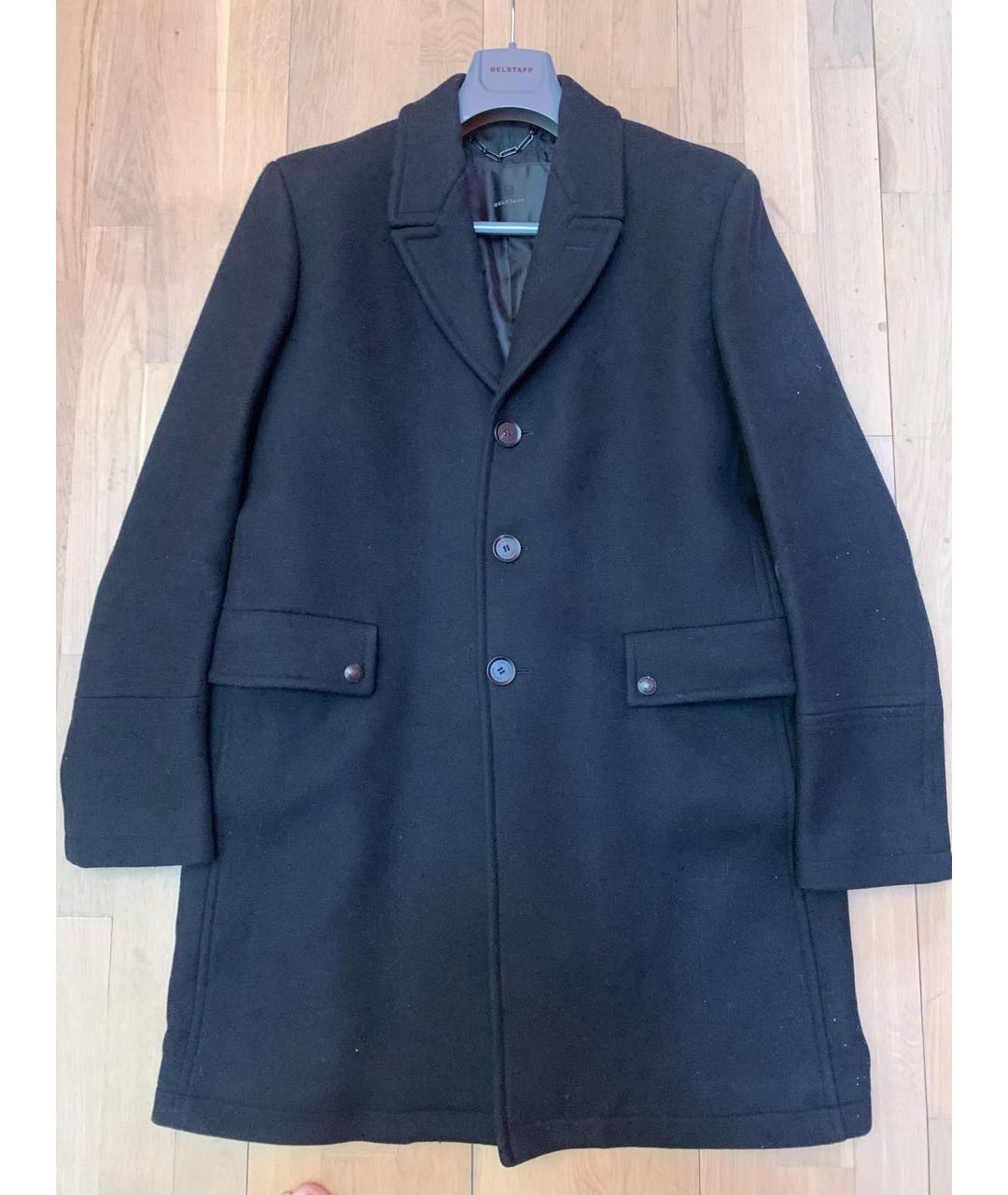 BELSTAFF Черное шерстяное пальто, фото 8