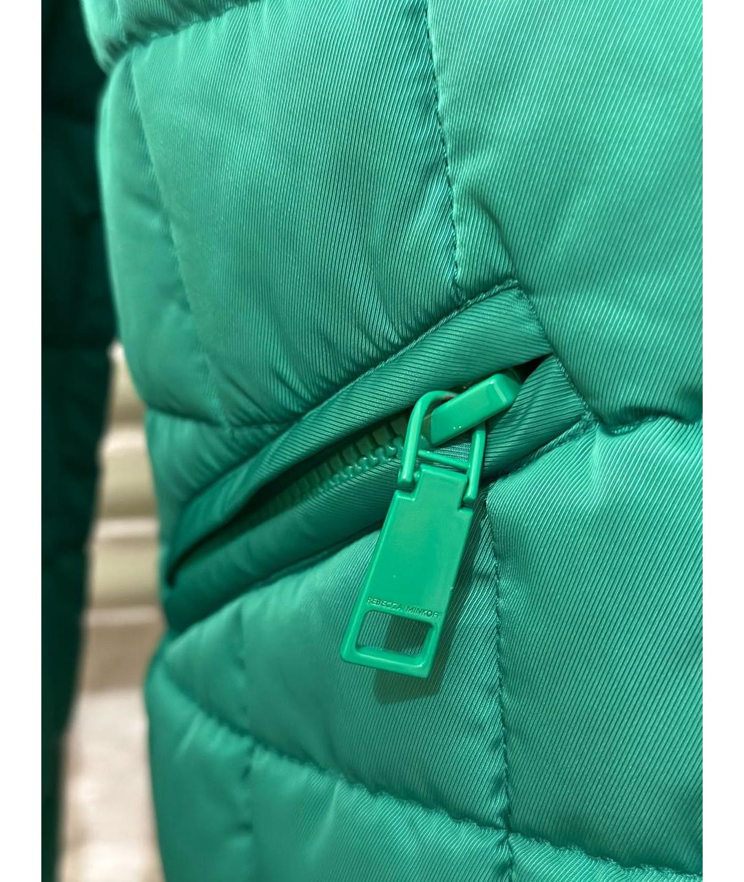 REBECCA MINKOFF Зеленая полиэстеровая куртка, фото 4