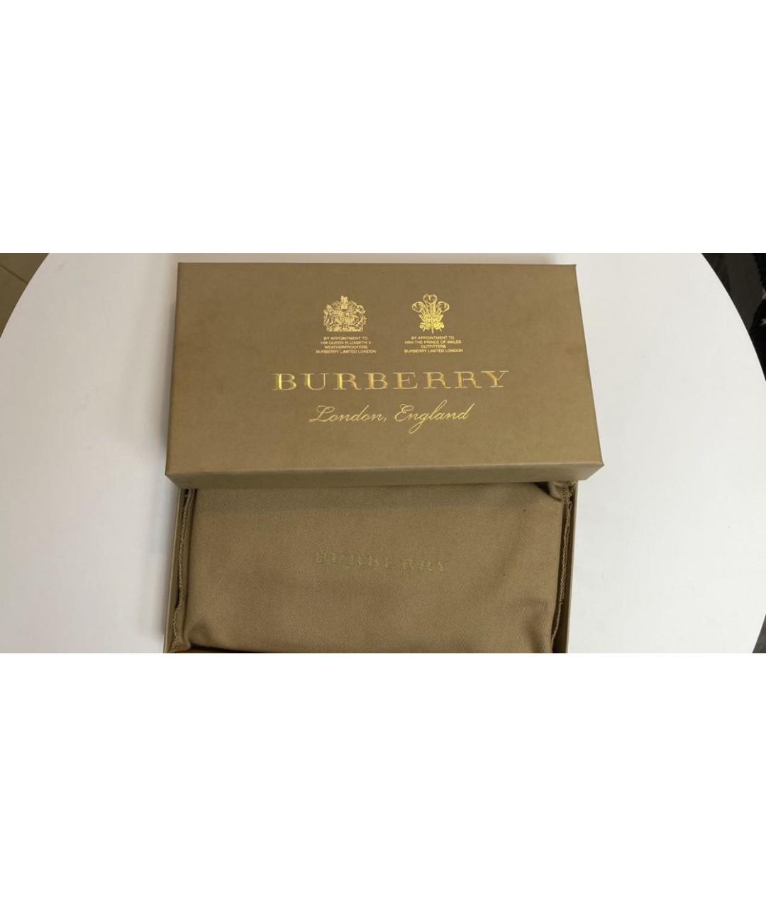 BURBERRY Черный кожаный кошелек, фото 5