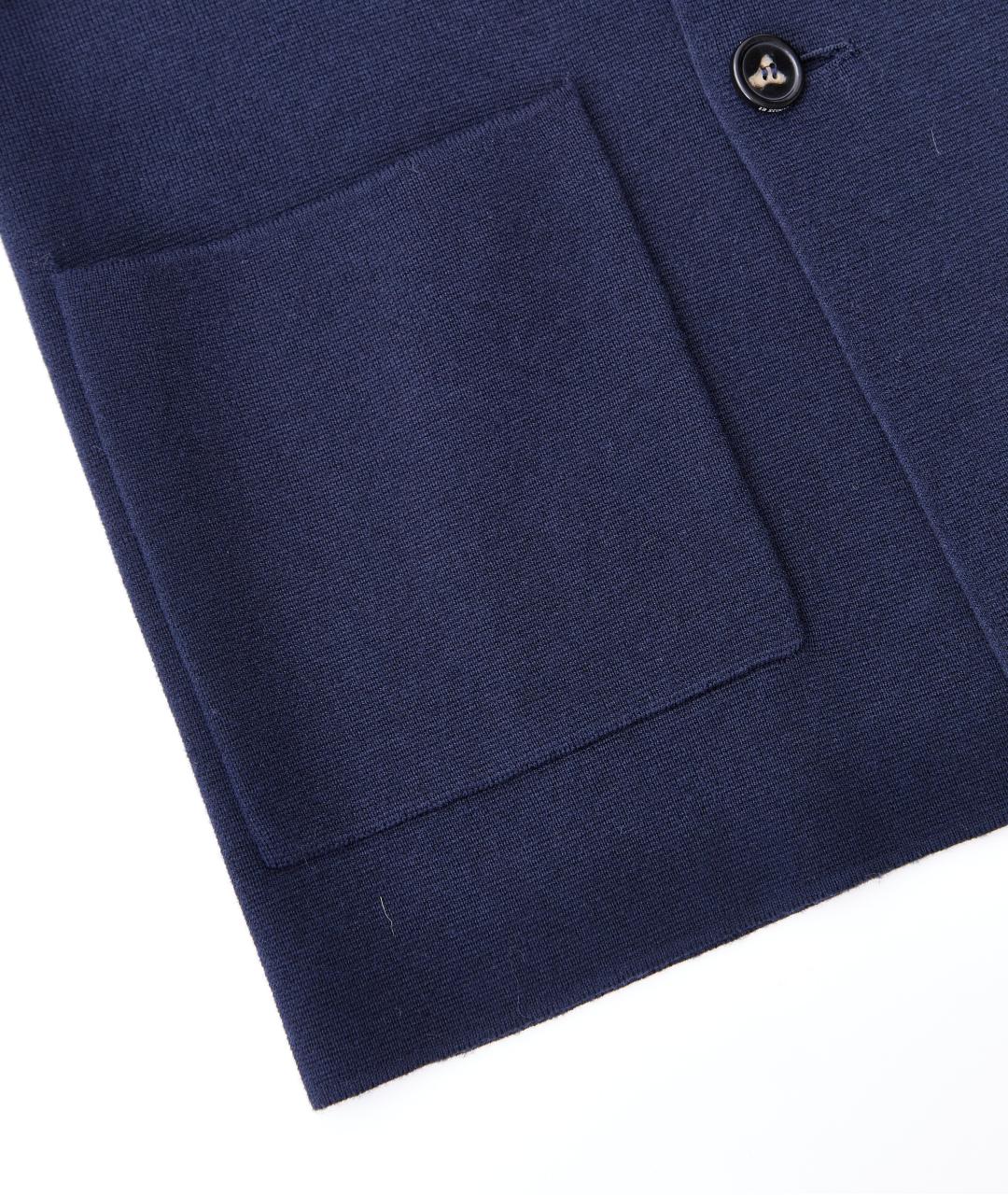 12 STOREEZ Темно-синий шерстяной жакет/пиджак, фото 4