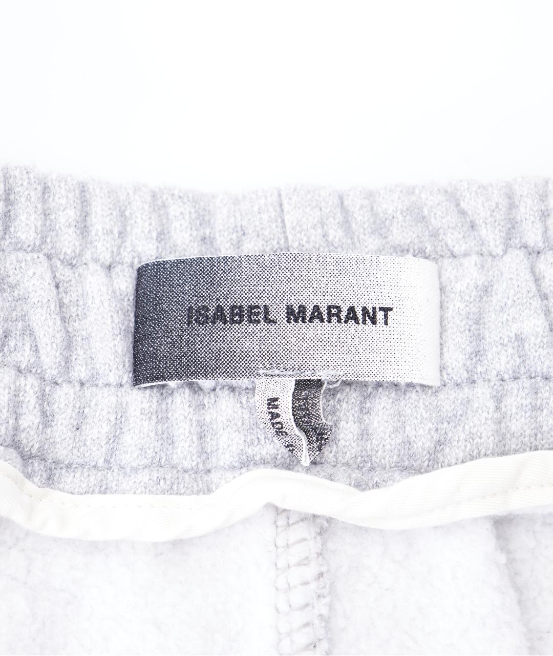 ISABEL MARANT Серые хлопковые спортивные брюки и шорты, фото 5