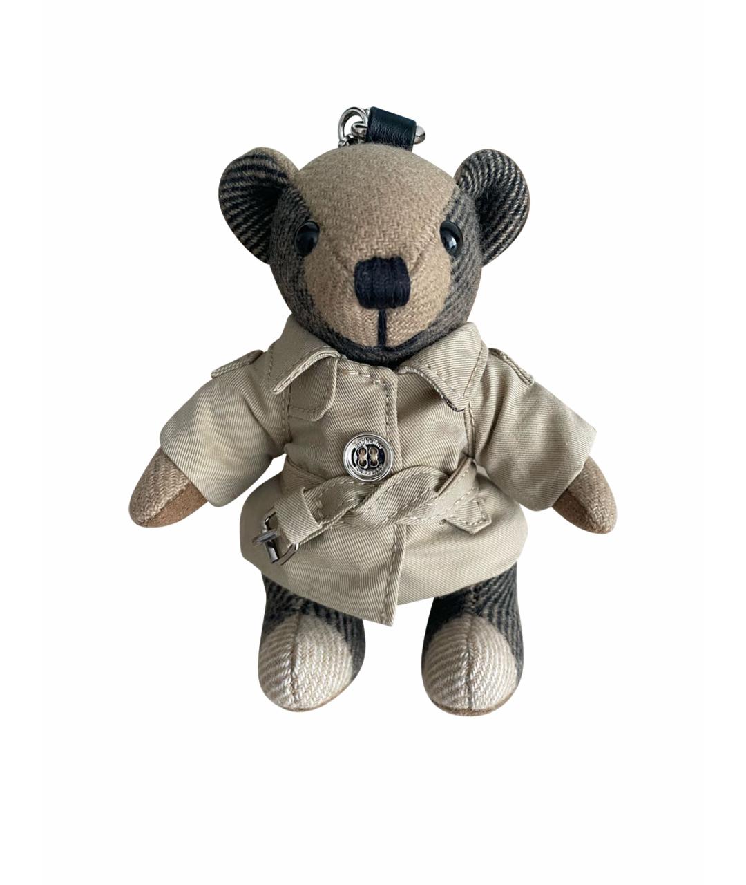 BURBERRY Бежевый брелок, фото 1