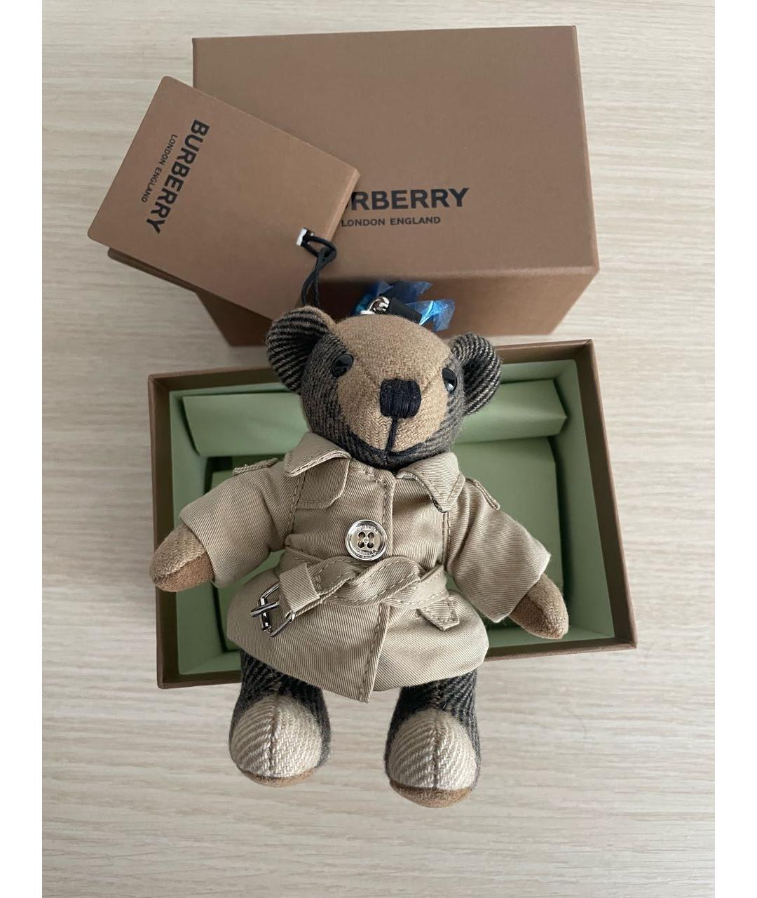 BURBERRY Бежевый брелок, фото 3