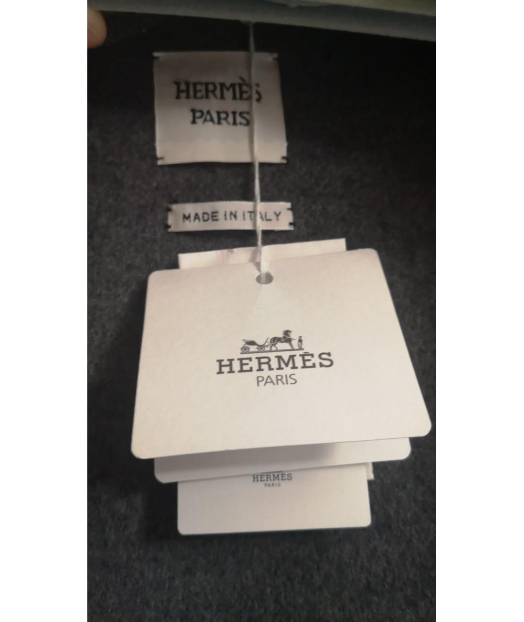 HERMES PRE-OWNED Серое кашемировое пальто, фото 3