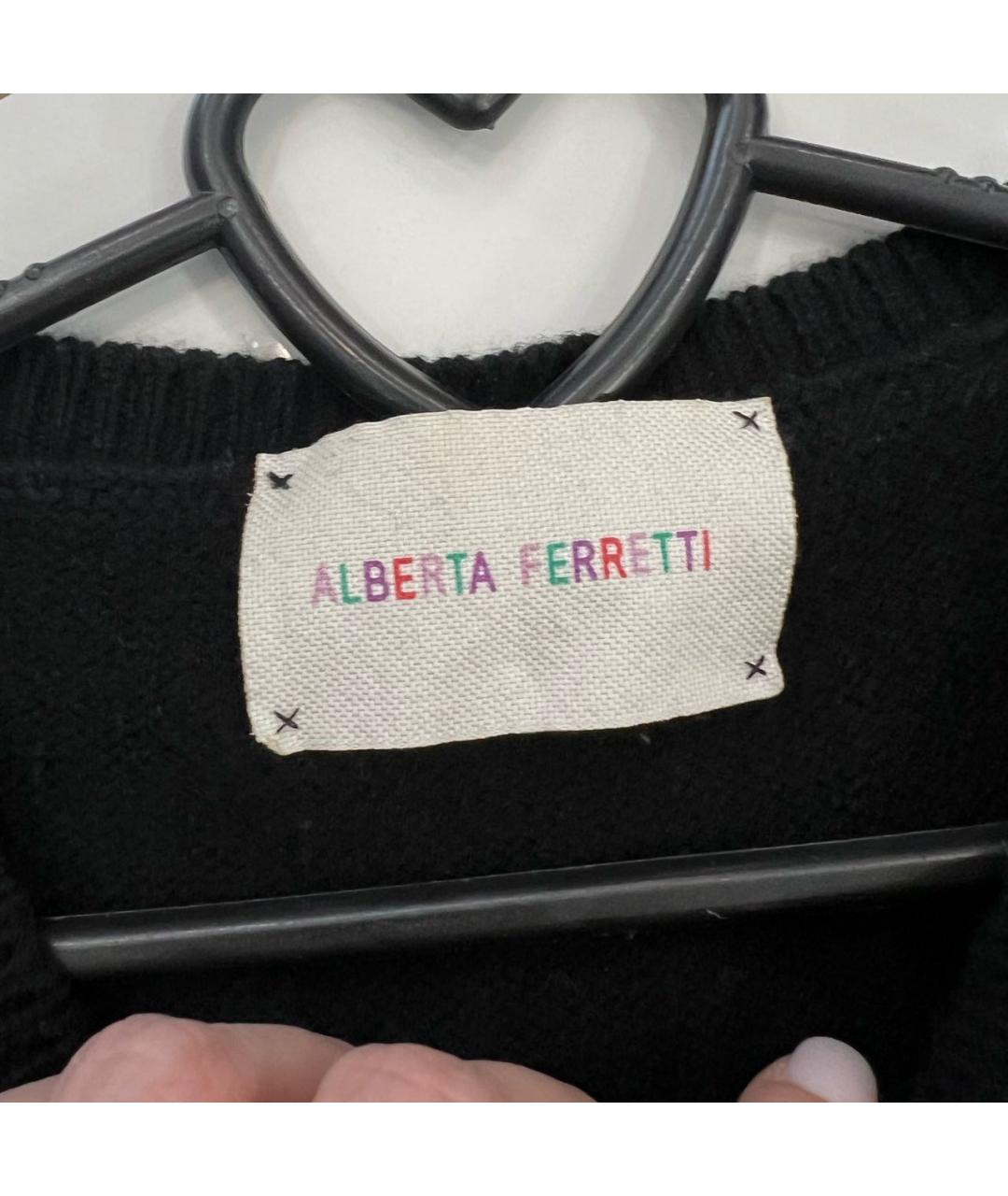 ALBERTA FERRETTI Черный кашемировый джемпер / свитер, фото 6