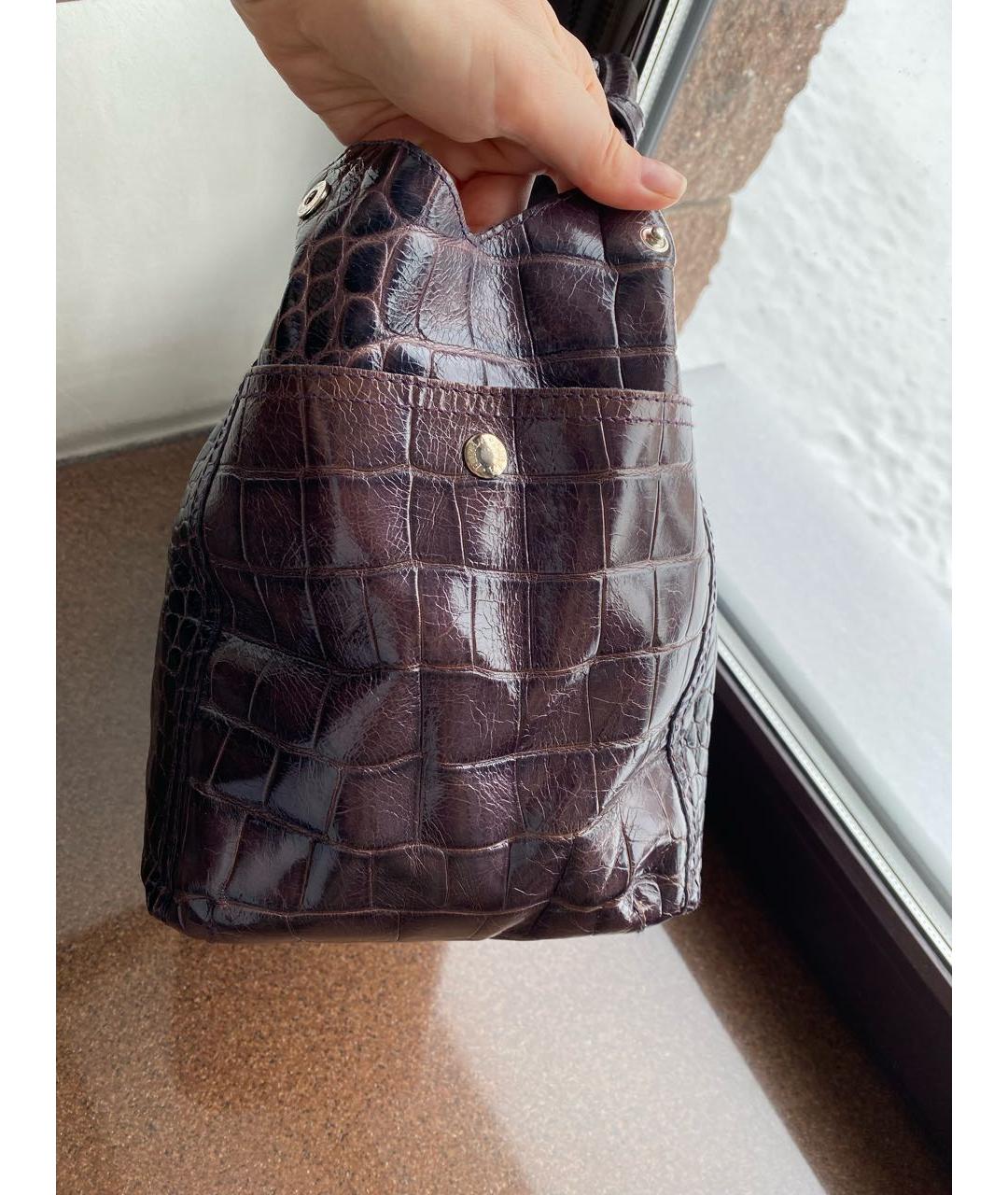 FURLA Фиолетовая кожаная сумка с короткими ручками, фото 6