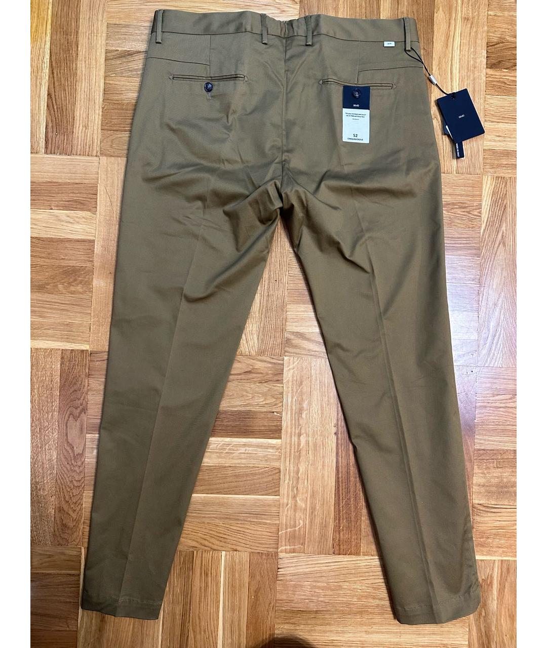 LIU JO Коричневые хлопко-эластановые брюки чинос, фото 3