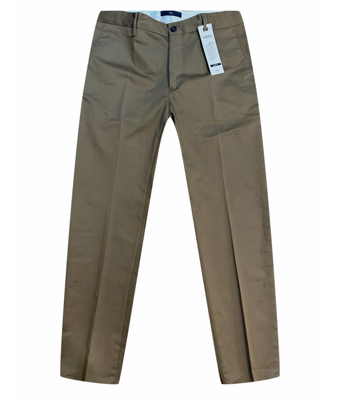 LIU JO Коричневые хлопко-эластановые брюки чинос, фото 1