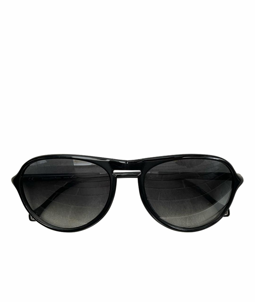 ERMENEGILDO ZEGNA Черные пластиковые солнцезащитные очки, фото 1