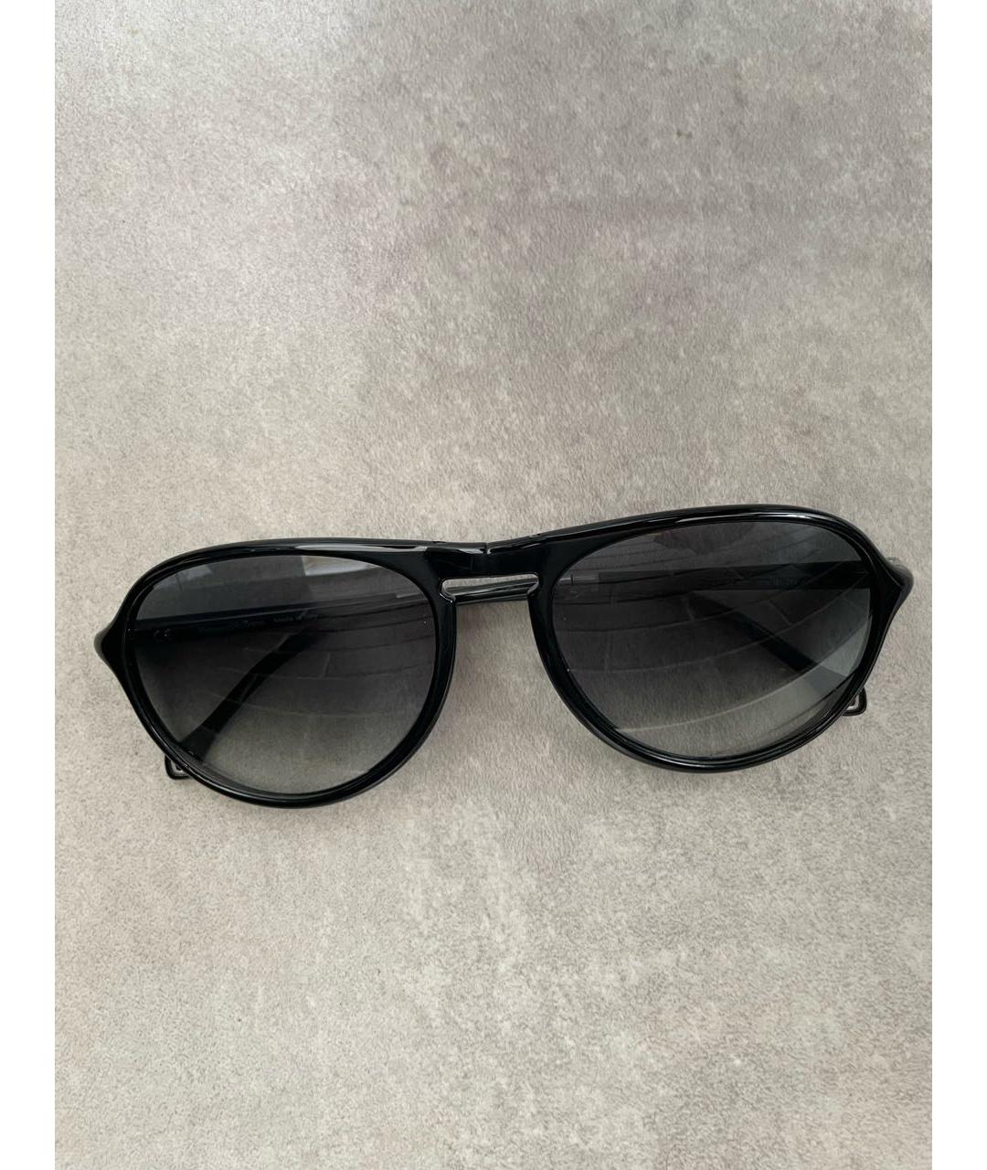 ERMENEGILDO ZEGNA Черные пластиковые солнцезащитные очки, фото 9
