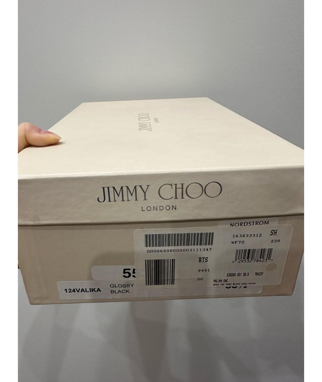 JIMMY CHOO Черные кожаные туфли, фото 6