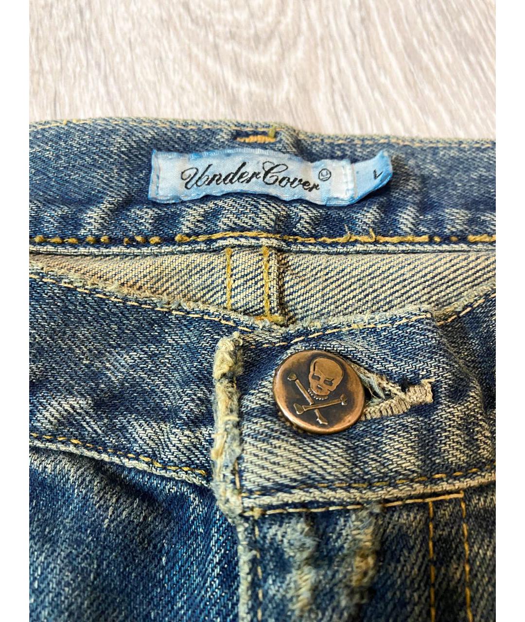 UNDERCOVER Синие хлопковые джинсы скинни, фото 4