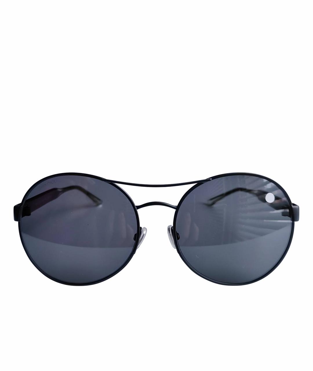 JIMMY CHOO Черные металлические солнцезащитные очки, фото 1
