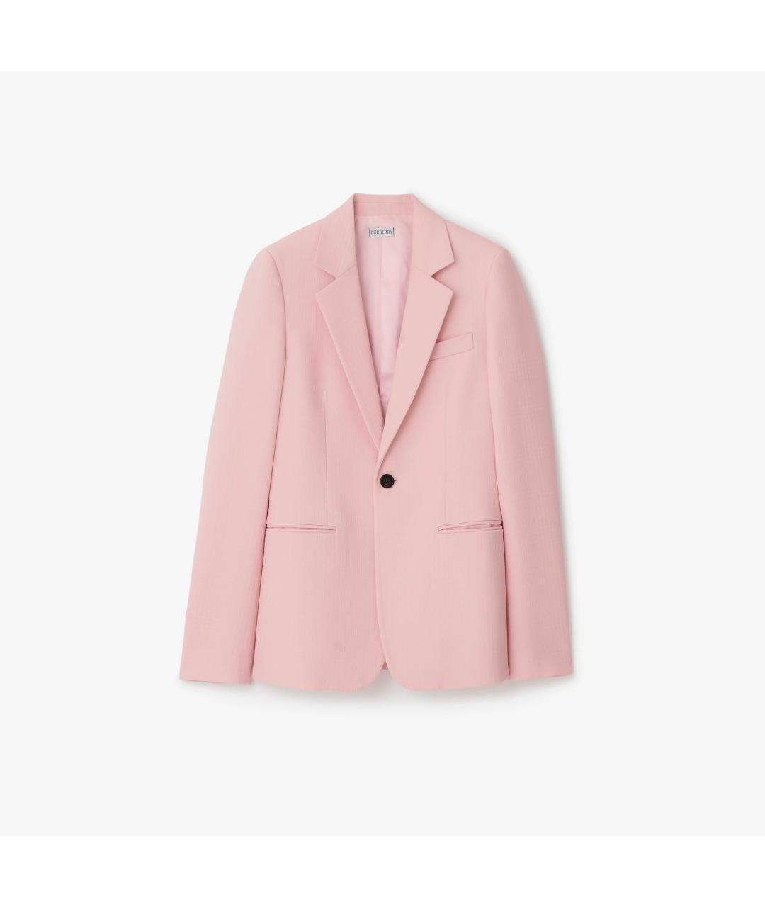 BURBERRY Розовый шерстяной жакет/пиджак, фото 7