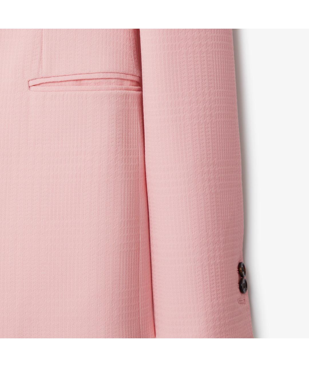 BURBERRY Розовый шерстяной жакет/пиджак, фото 6