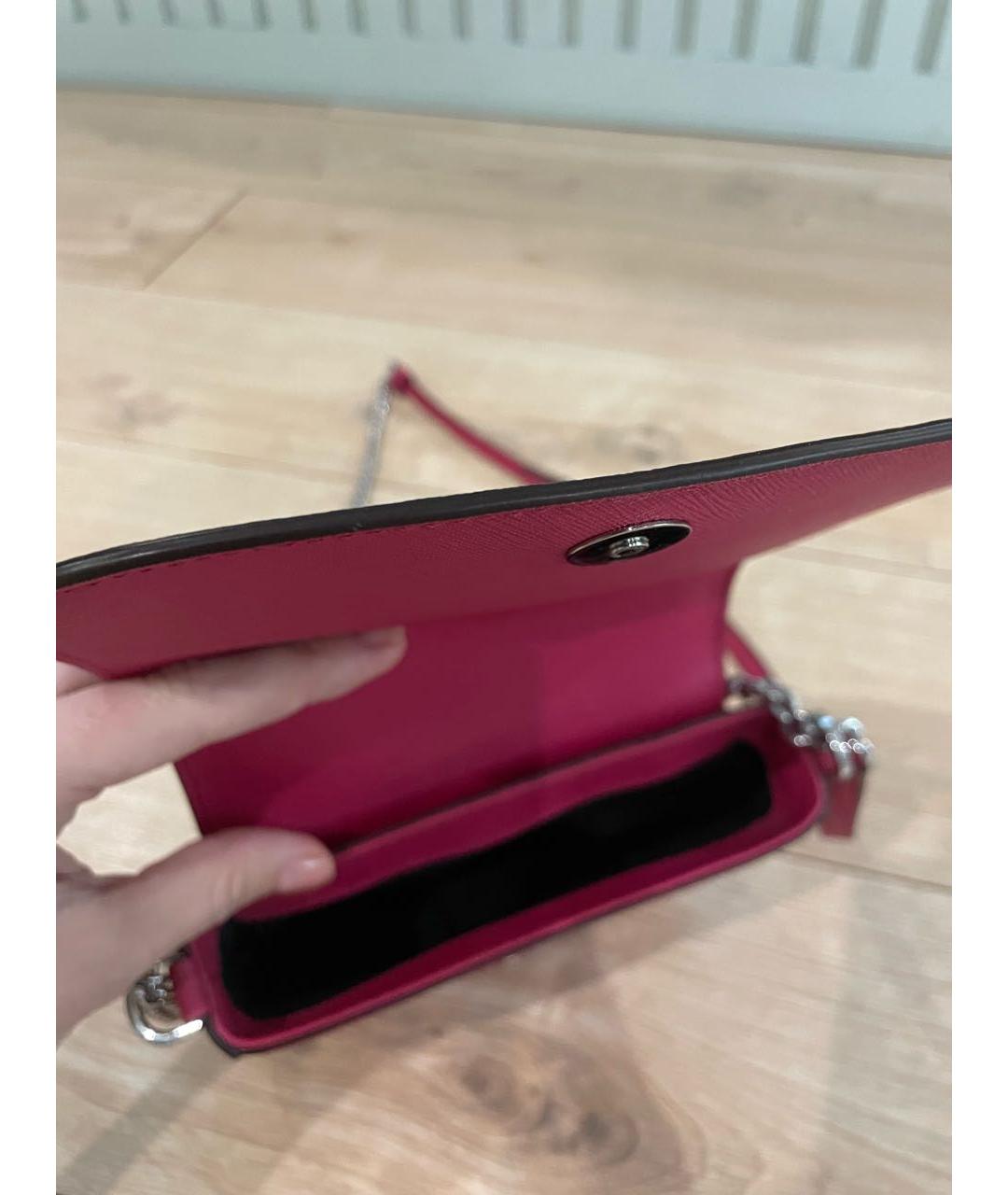 DKNY Розовая кожаная сумка через плечо, фото 4