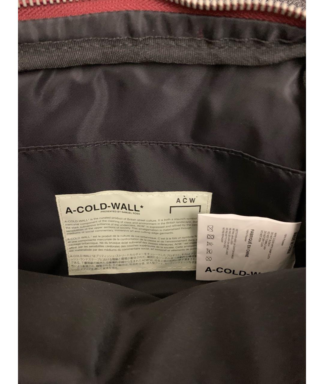 A-COLD-WALL* Бордовая синтетическая поясная сумка, фото 4