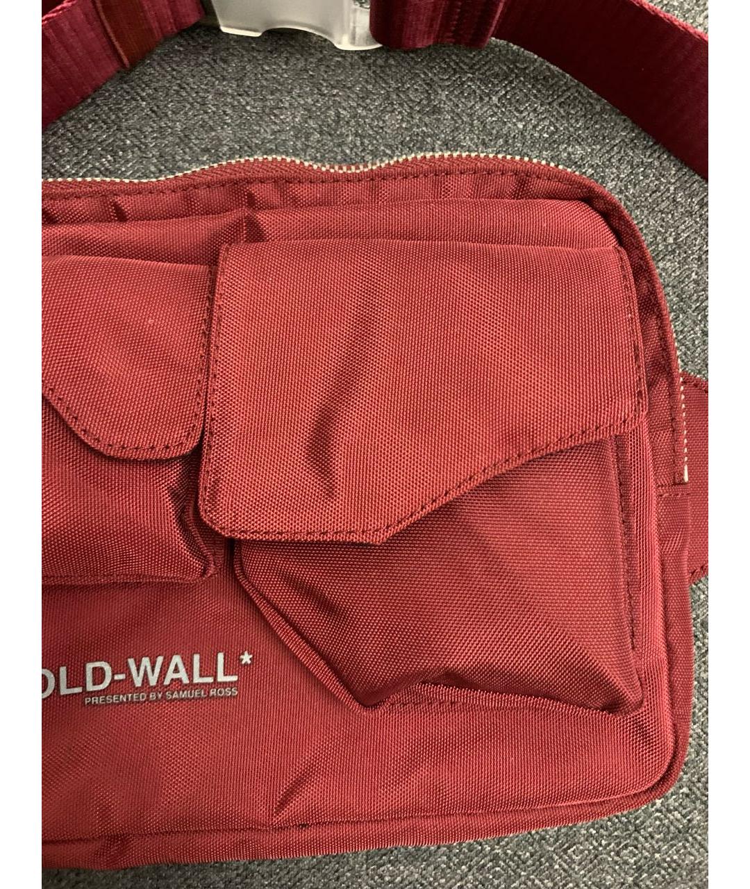 A-COLD-WALL* Бордовая синтетическая поясная сумка, фото 6