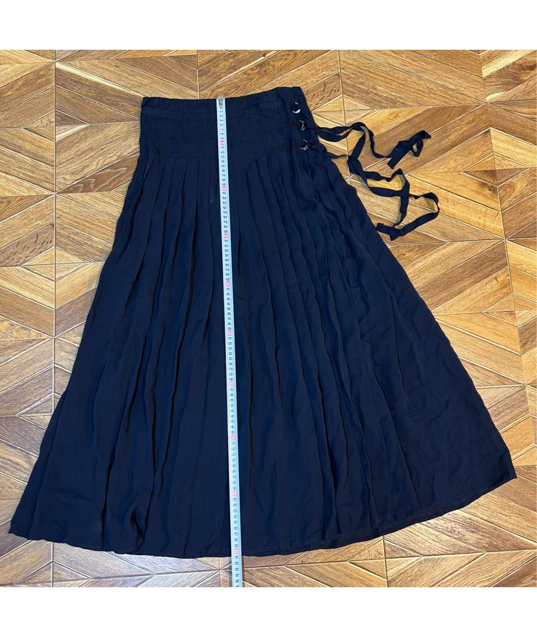 JOSEPH Темно-синяя шелковая юбка миди, фото 5