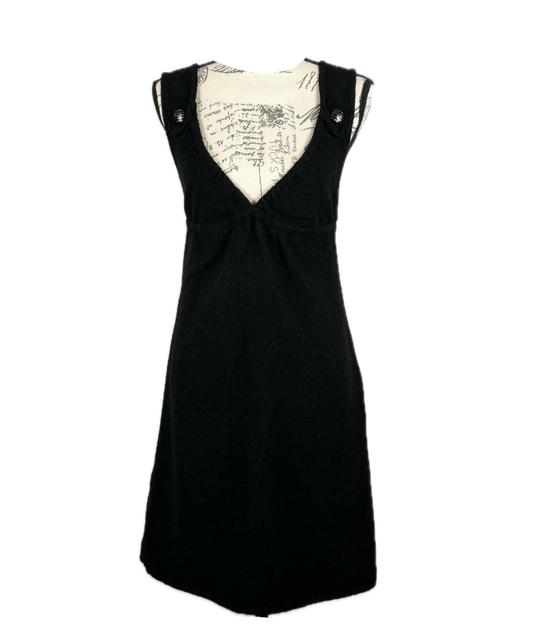 CHANEL PRE-OWNED Черное твидовое коктейльное платье, фото 8
