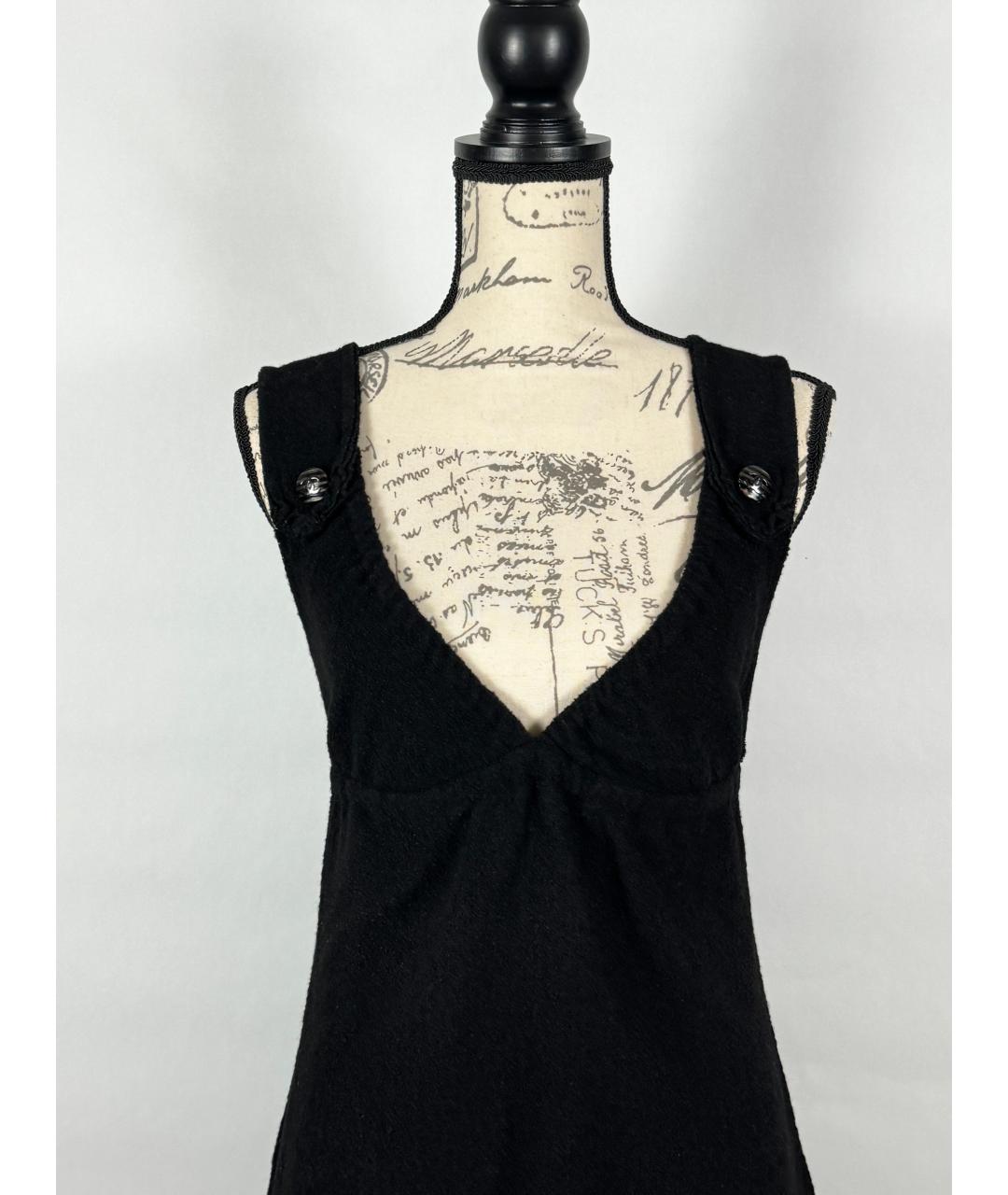 CHANEL PRE-OWNED Черное твидовое коктейльное платье, фото 4