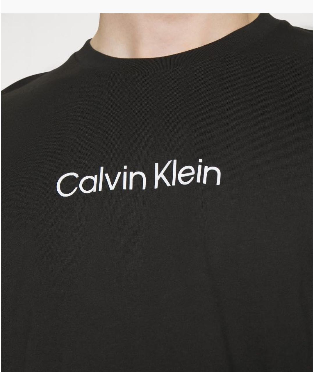 CALVIN KLEIN Черная хлопковая футболка, фото 3