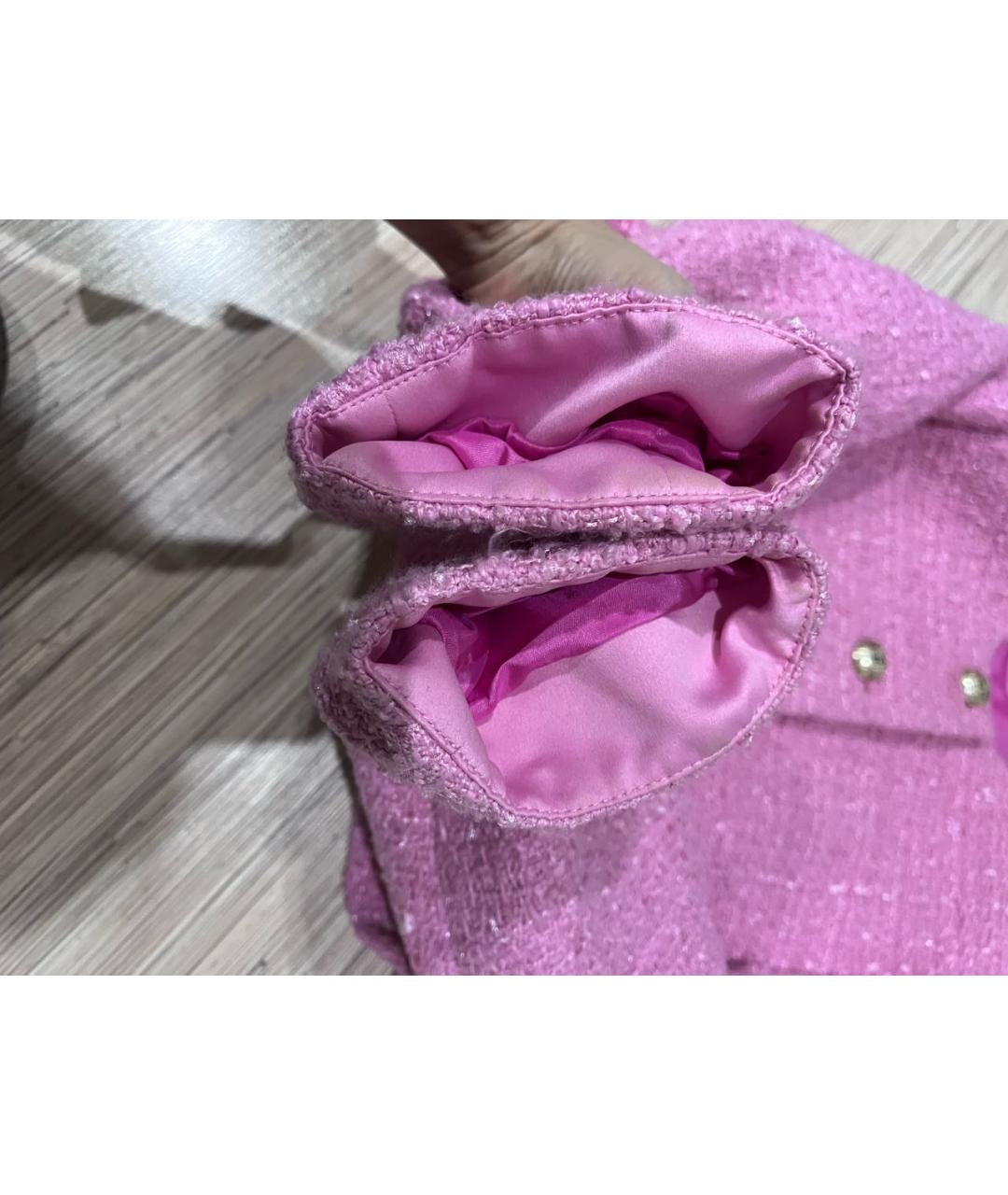 12 STOREEZ Розовый твидовый жакет/пиджак, фото 4