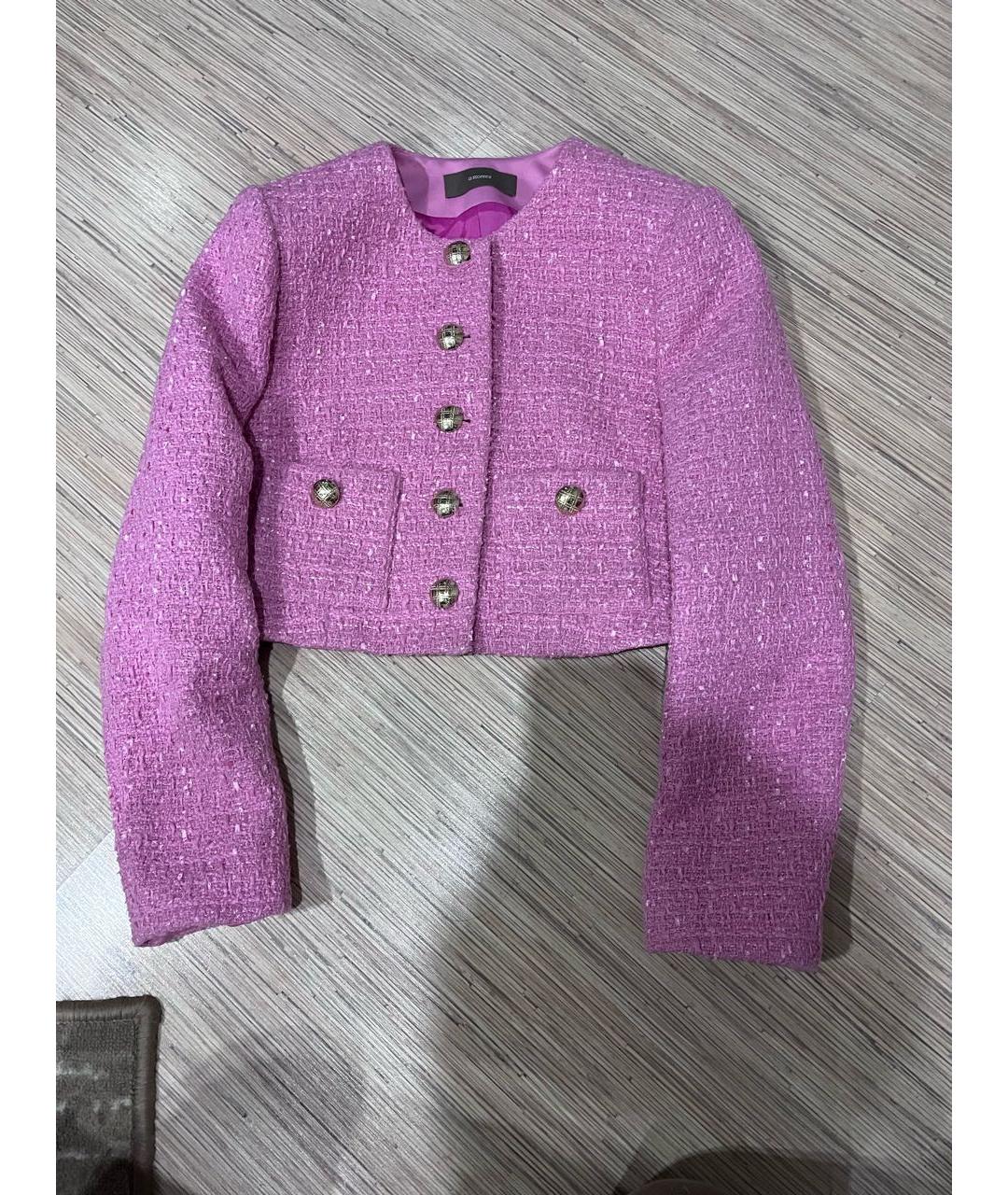 12 STOREEZ Розовый твидовый жакет/пиджак, фото 8