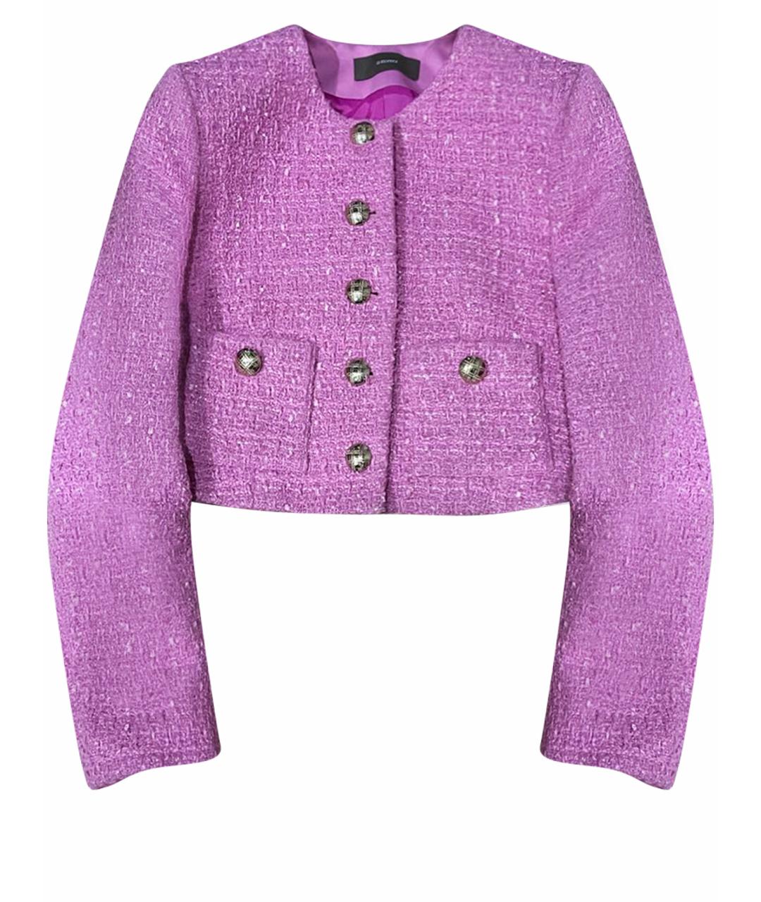 12 STOREEZ Розовый твидовый жакет/пиджак, фото 1