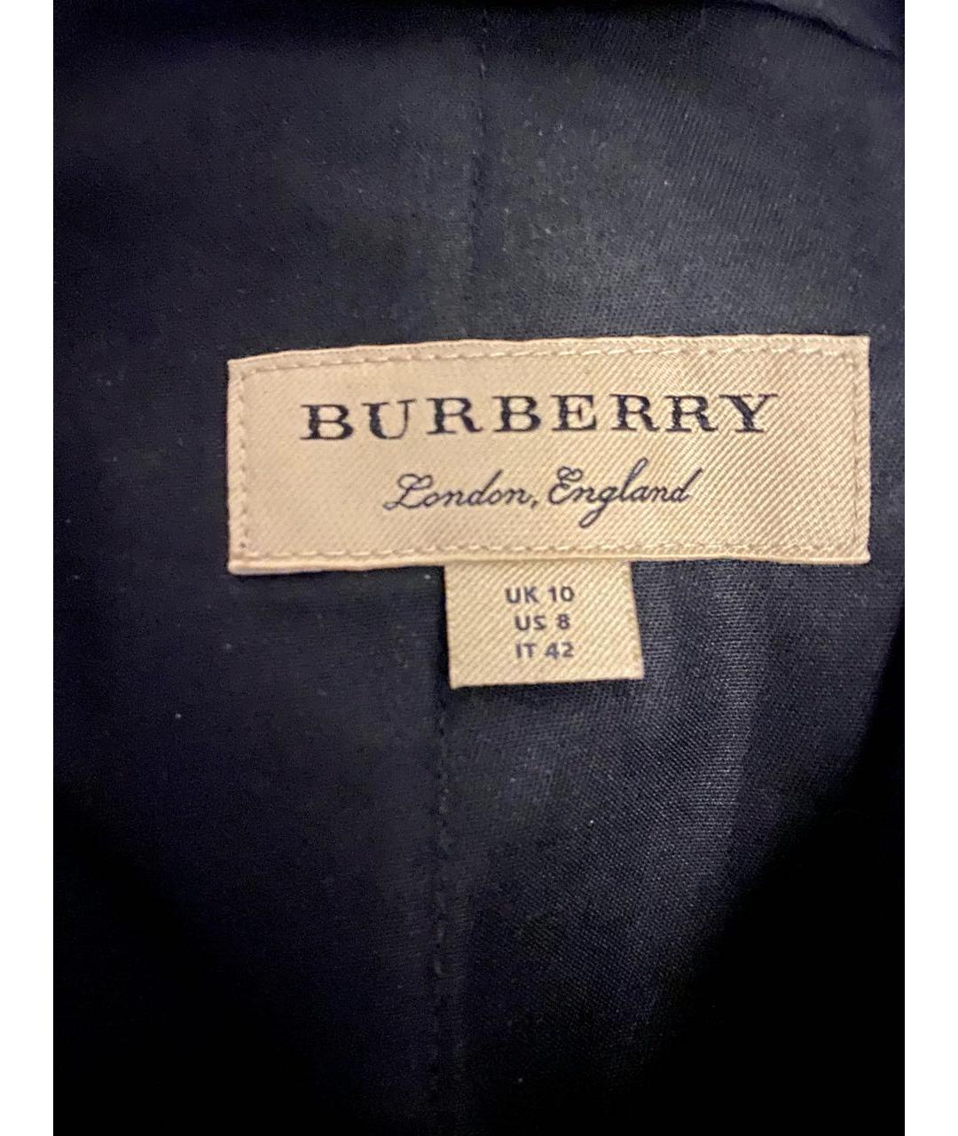 BURBERRY Черные шерстяные прямые брюки, фото 2