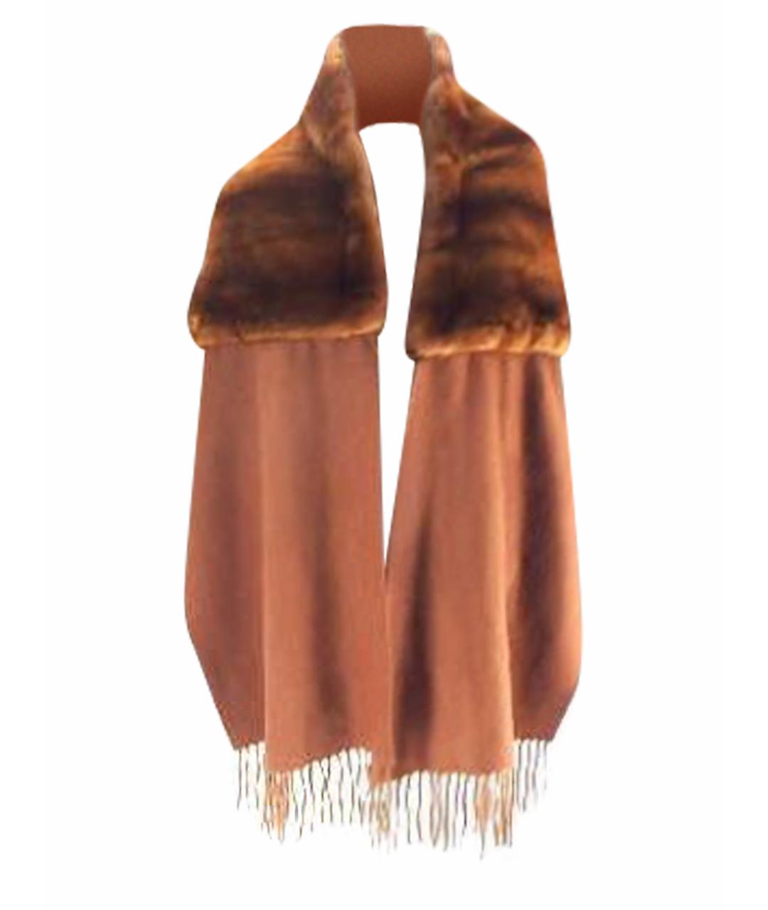 FENDI Оранжевый кашемировый шарф, фото 1