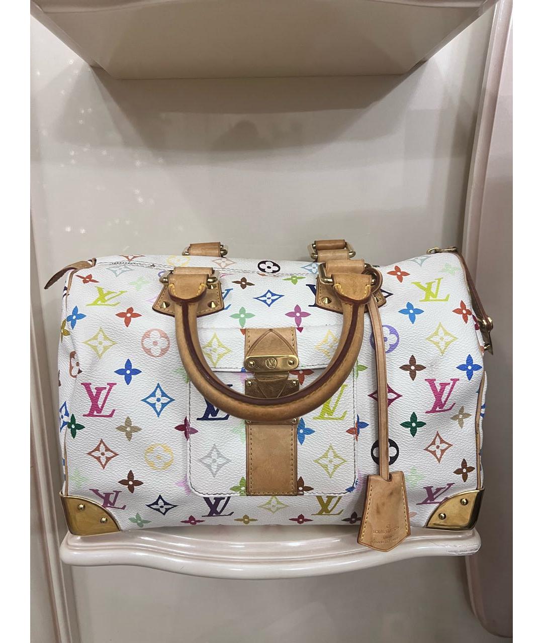 LOUIS VUITTON Белая сумка с короткими ручками, фото 2