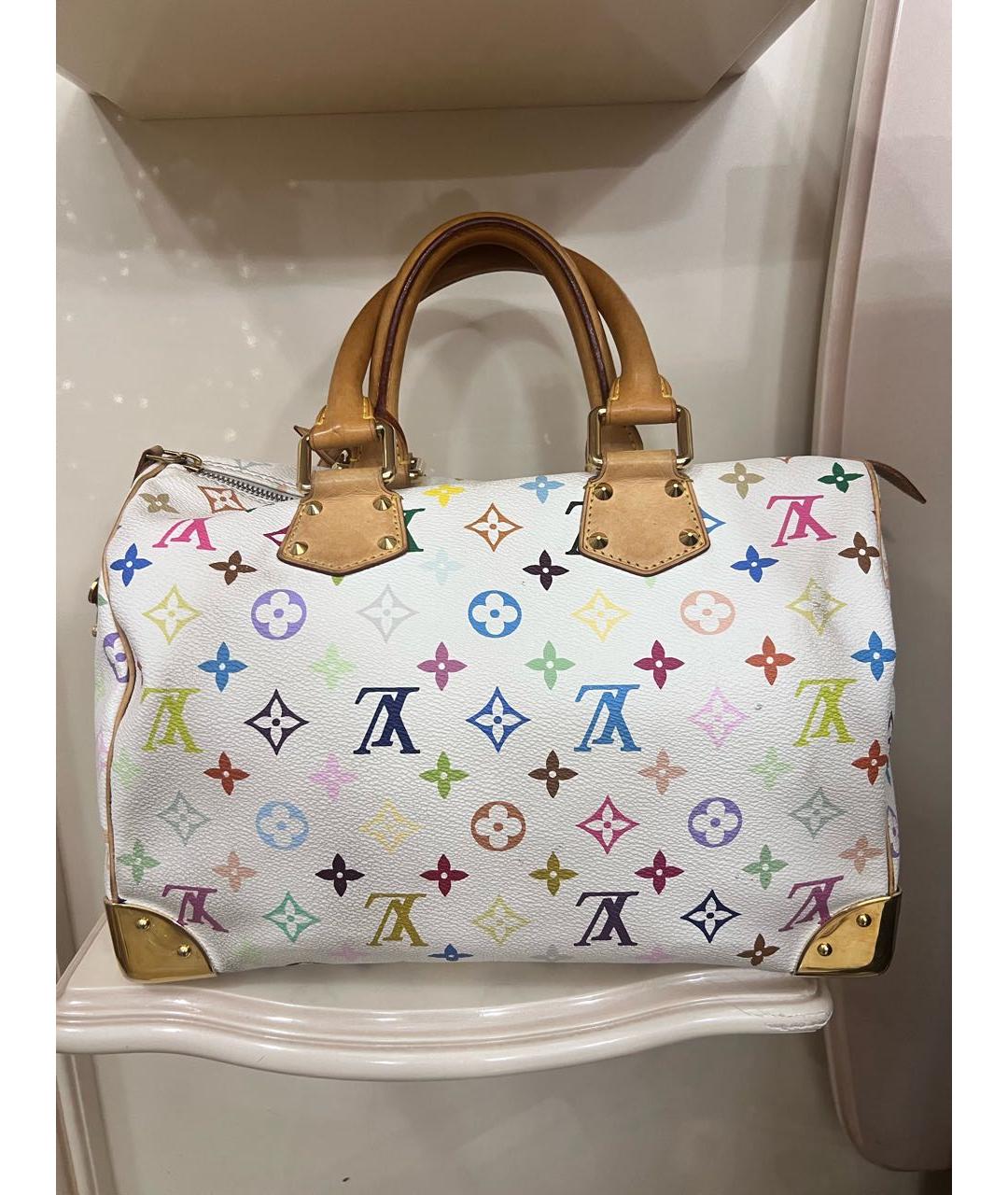 LOUIS VUITTON Белая сумка с короткими ручками, фото 3