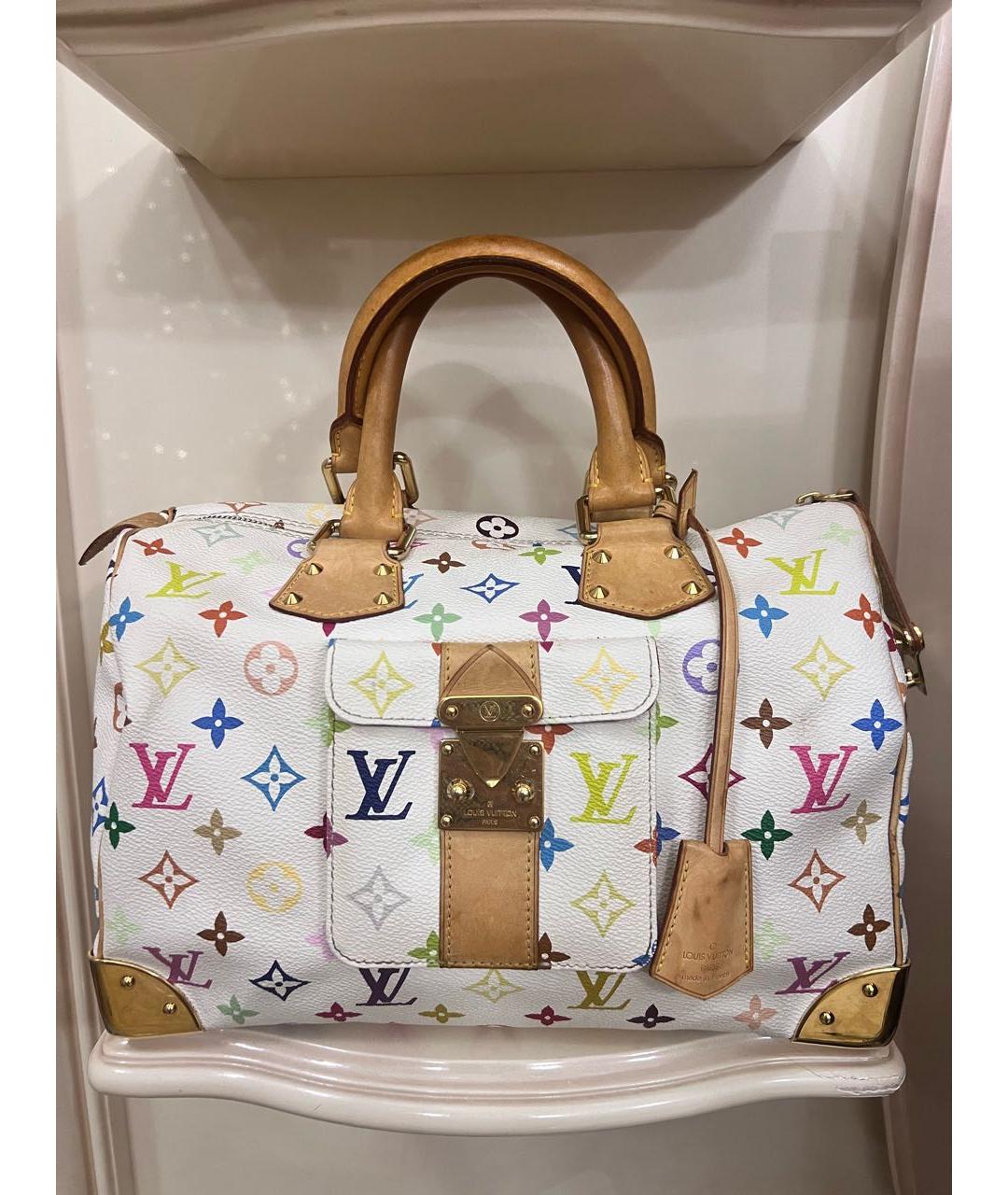 LOUIS VUITTON Белая сумка с короткими ручками, фото 9