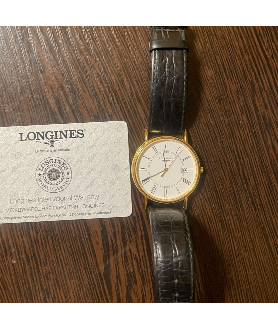 LONGINES Черные стальные часы, фото 3