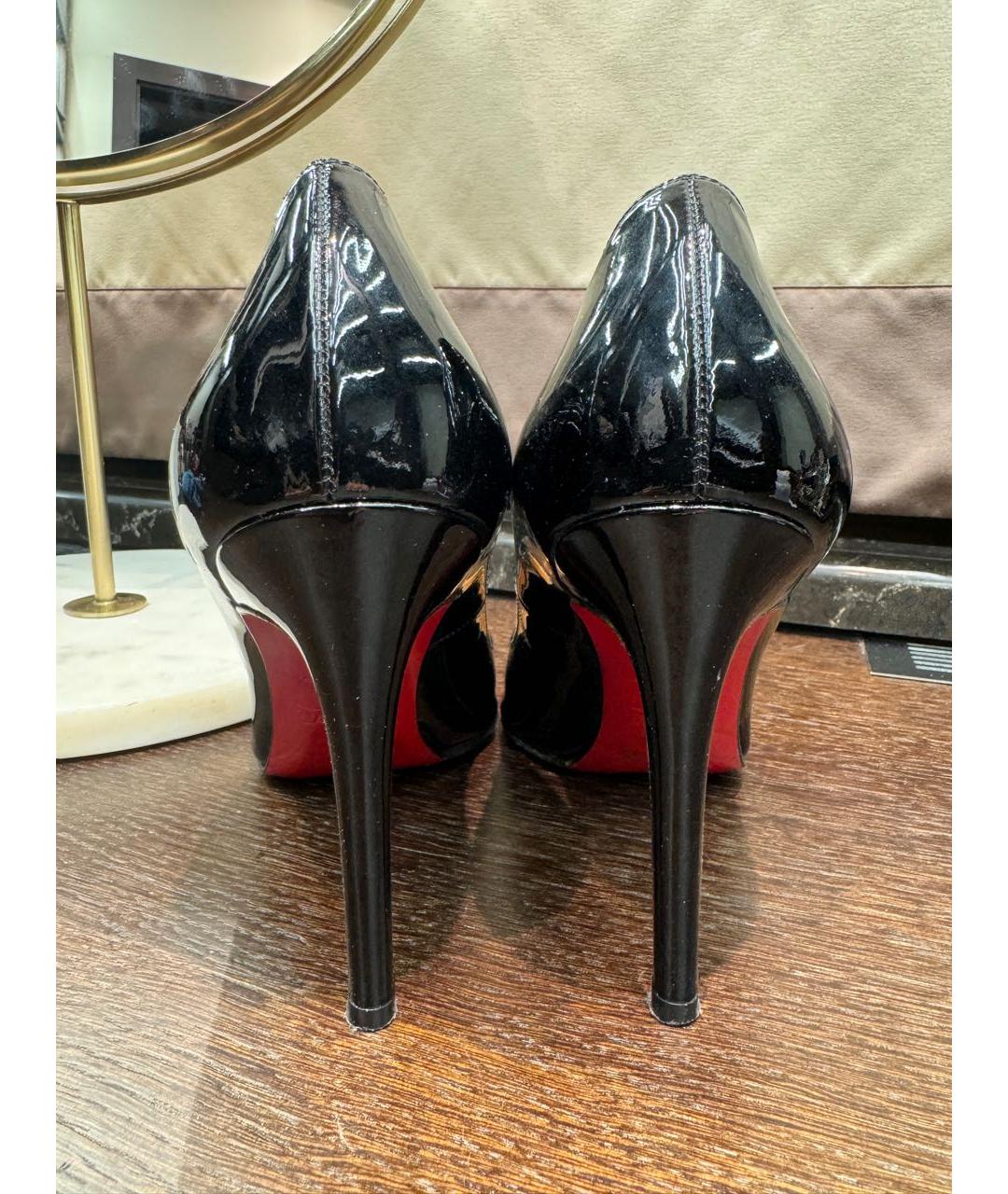 CHRISTIAN LOUBOUTIN Черные туфли из лакированной кожи, фото 4