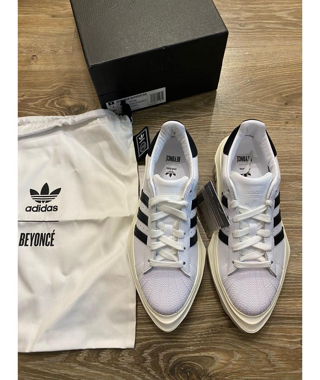ADIDAS Белые кожаные кроссовки, фото 6