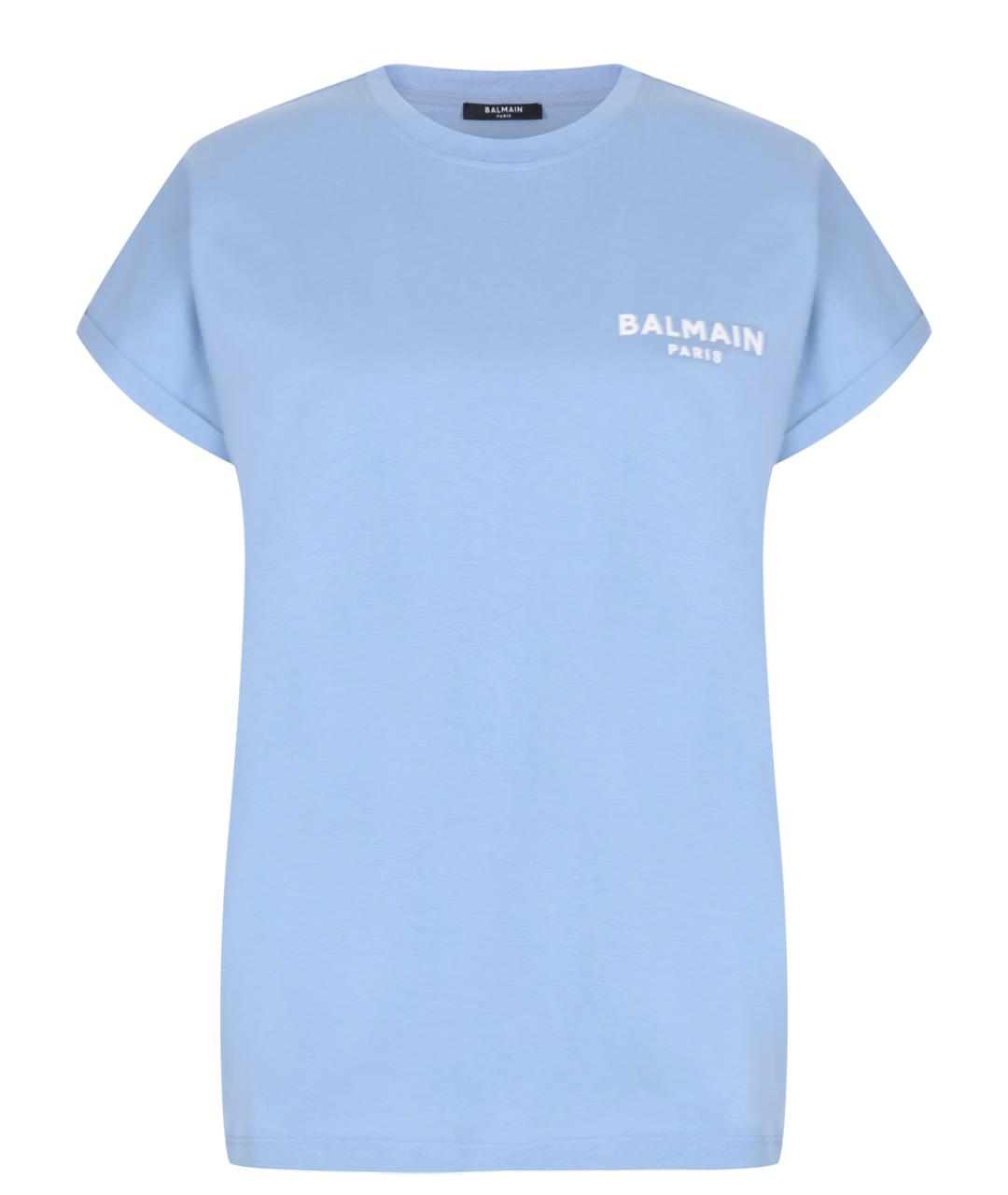 BALMAIN Голубая футболка, фото 1